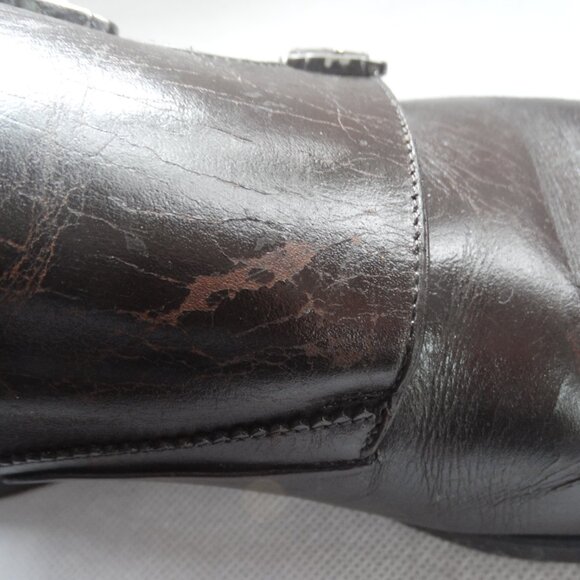 Ermenegildo Zegna ITALY Brown Leather Dress Loafer Shoes US 9.5 Double Monk main image 6